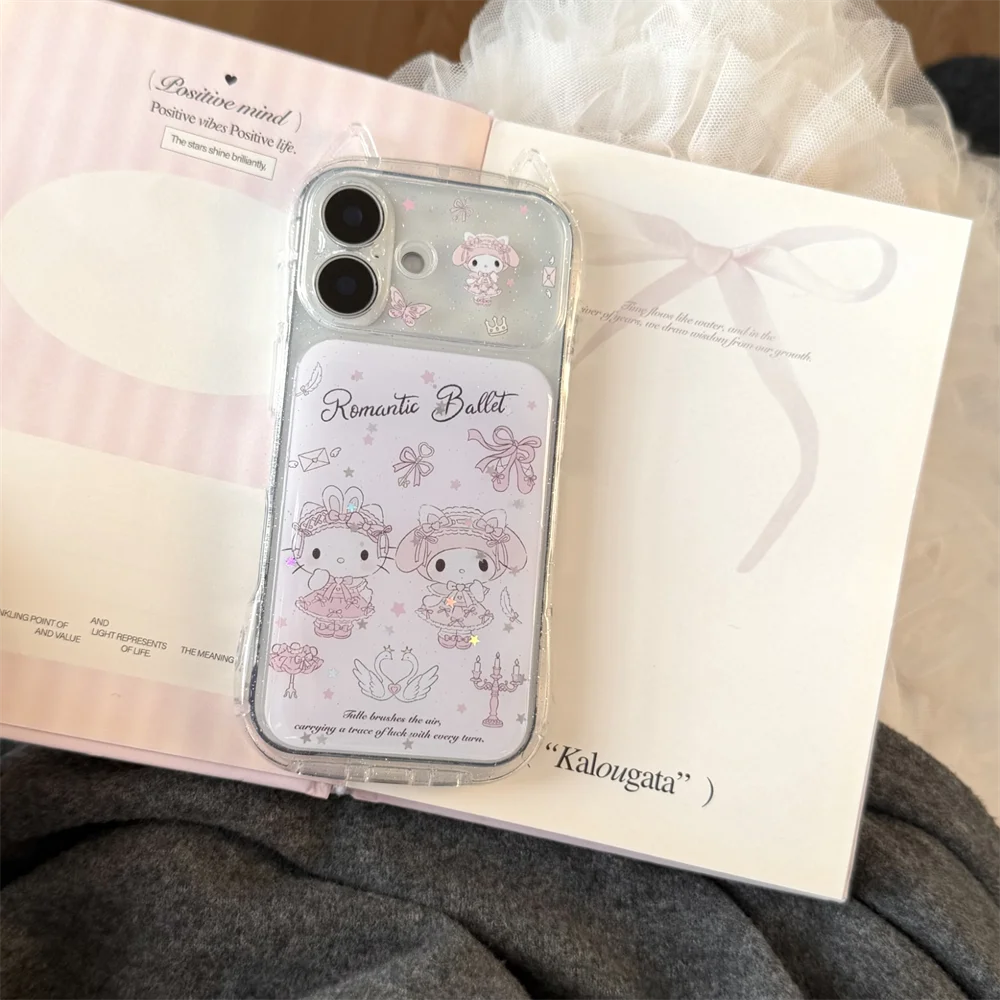 Cute cartoon Melody HelloKitty suitable for iPhone 17 Pro Max 14/15/16 13 Pro Max protective case anti fall all inclusive