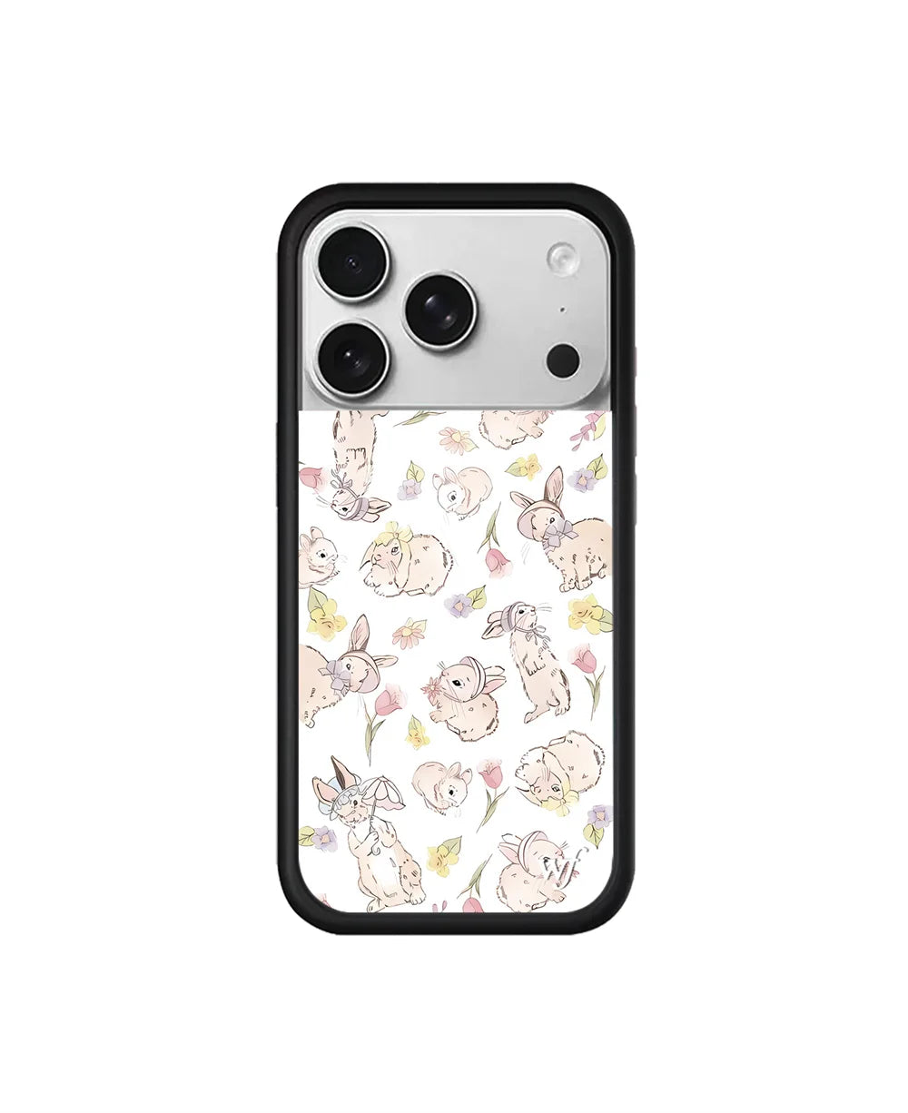 Wildflower INS 3D WF Cute Rabbit puppy Cartoon Phone Case for 17 Pro Max 12 13 14 15 Pigeon 16 Plus 16 15 pro kitten Lamb Cover