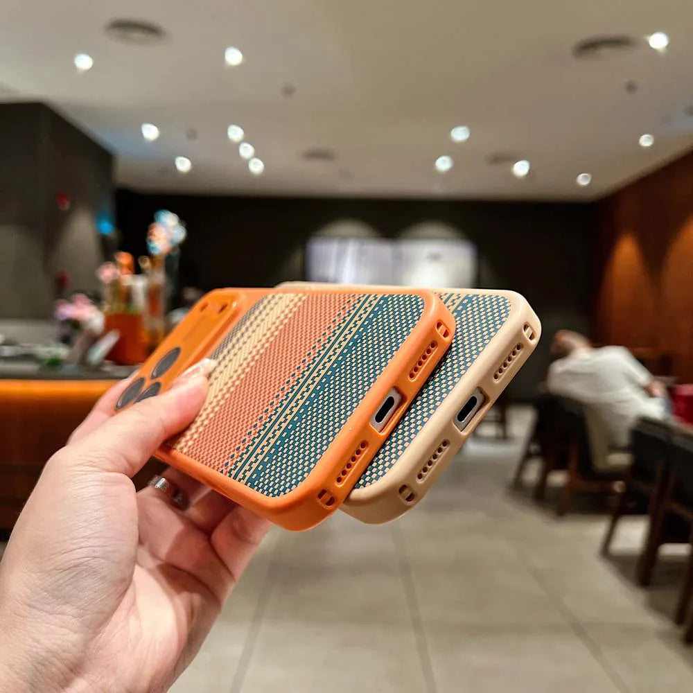 K6 Luxury Carbon Fiber Pattern With Lens Protection Phone Case For iPhone 17 16 15 14 13 Pro Max Magnetic Wireless Charge Capa
