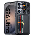 For Galaxy S26 Ultra Case Wallet-Full Body Protective with Card Holder(4 Cards) Camera Cover & Kickstand for Women & Men-Gray