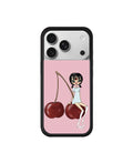 Wildflower INS Strawberry cherry Phone Case for 17 12 13 14 Pro Max Plus 16 15 pro 3D WF Ballet shoes Cute Swan Protective Cover
