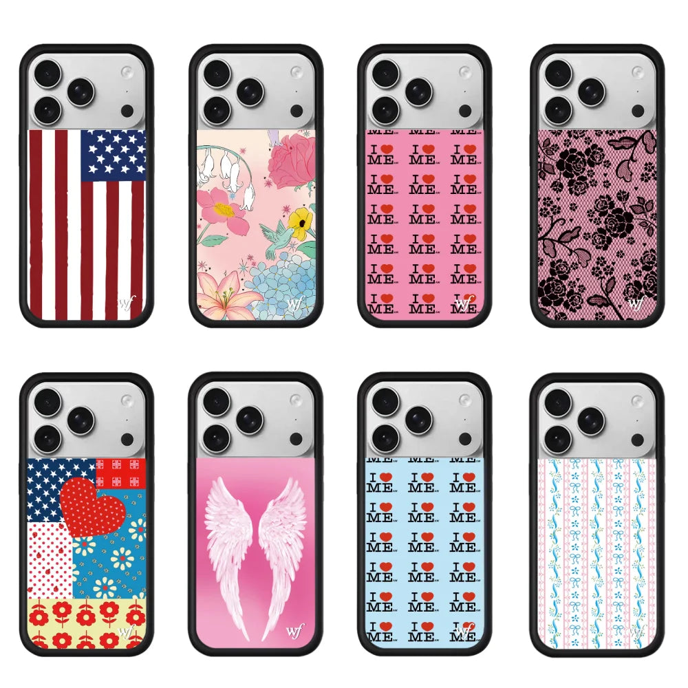 New Wildflower INS I Heart Me Phone Case for iPhone 17 Pro 16 15 14 13 12 Pro Max Plus 17 Pro Max 3D WF Angel Wing Cute Cover