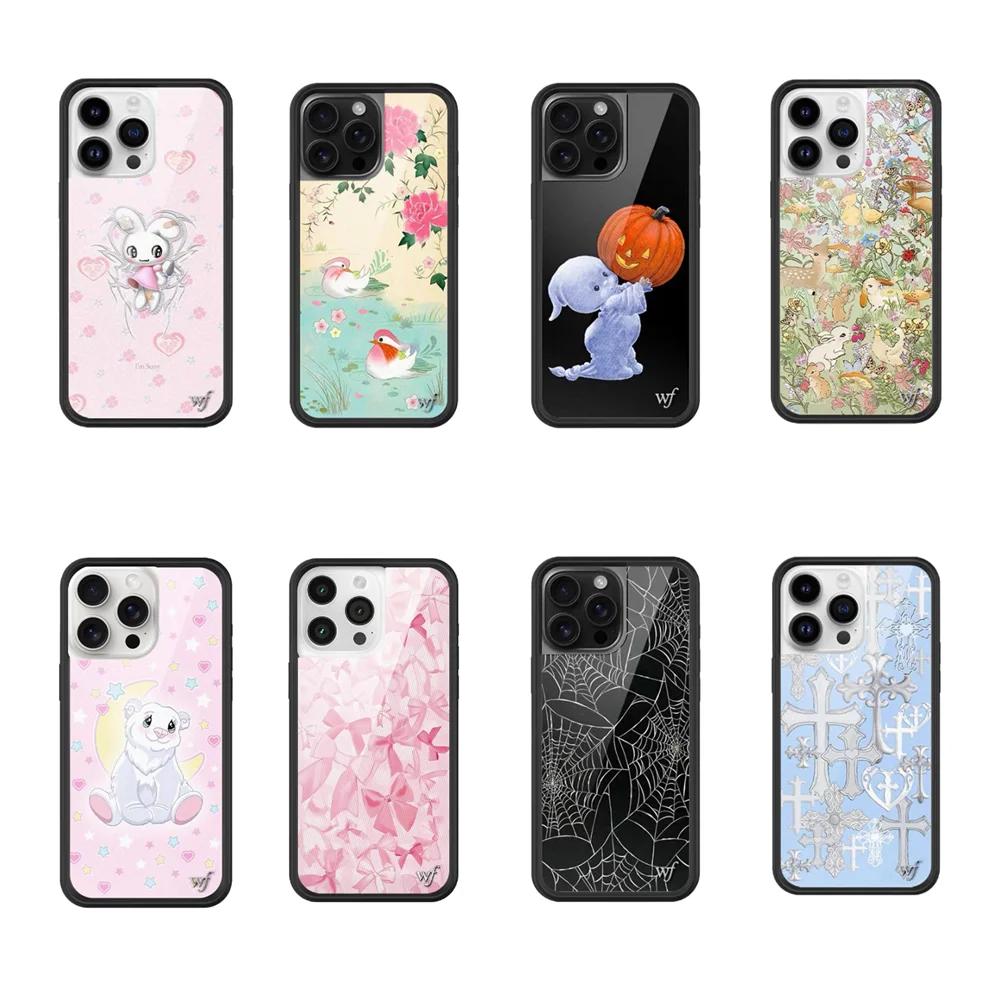 New Wildflower 3D WF Ghost Spider Phone Case for iPhone 17Pro 12 13 14 15 16 Pro Max Plus INS Cartoon Cover Lovers Lagoon Rabbit