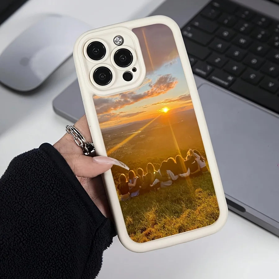 Custom Black Case For iPhone 11 12 13 14 15 16 17 Pro Max SE 2020 2022 X XS XR 17Air 12/13Mini 7 8 Plus 16e TPU Soft Shell Cover