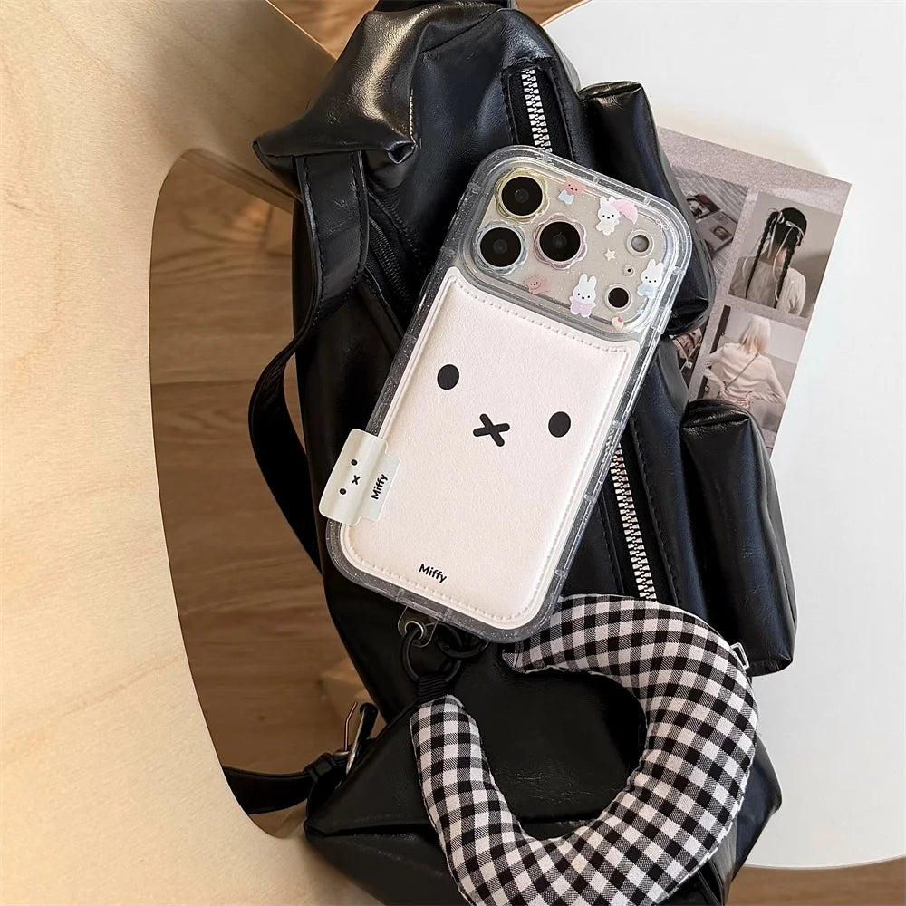 Cute cartoon leather HelloKitty with hanging accessories suitable for iPhone 17 Pro Max 14/15/16 13 Pro Max protective case, ant