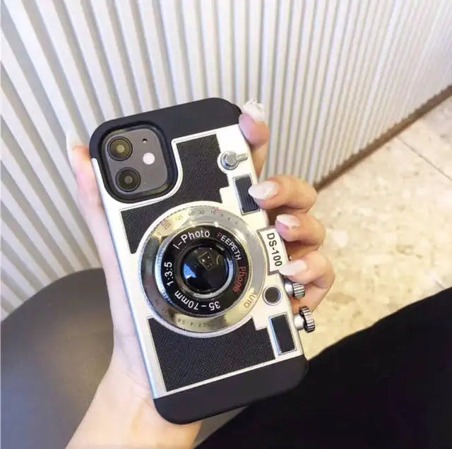 Emily In Paris Leather Case for IPhone XS XR X 7 8 Plus 11 13 14 15 16 17 Pro Max 12 Mini Cover sling Retro Camera 17 Air case