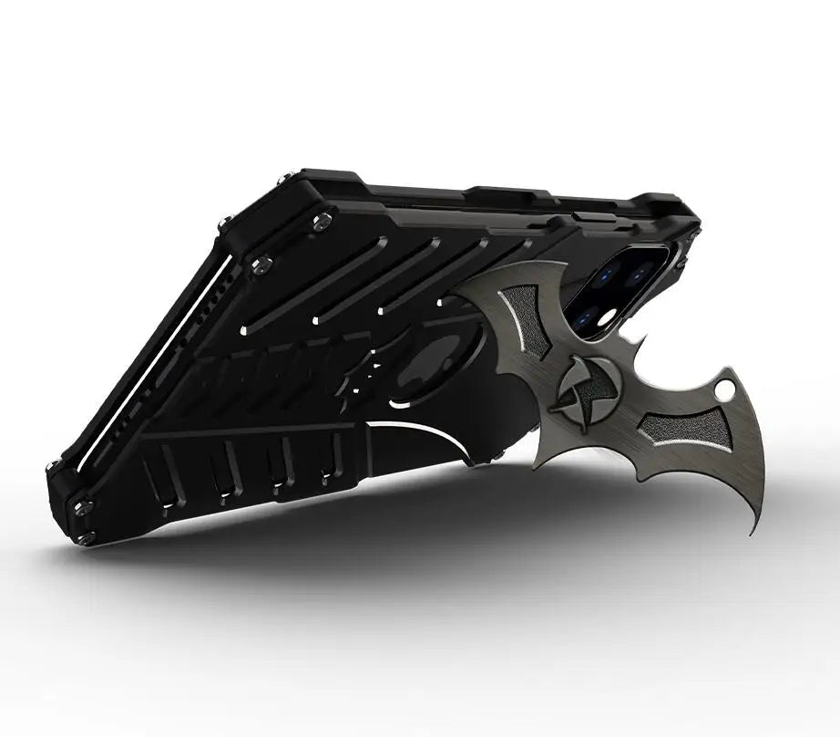 Metal Armor Back Case for iPhone 16 15 14 13 12 Pro Max 15Plus 14Plus Shockproof Anti-Drop Aerospace Aluminum Batman Phone Cover