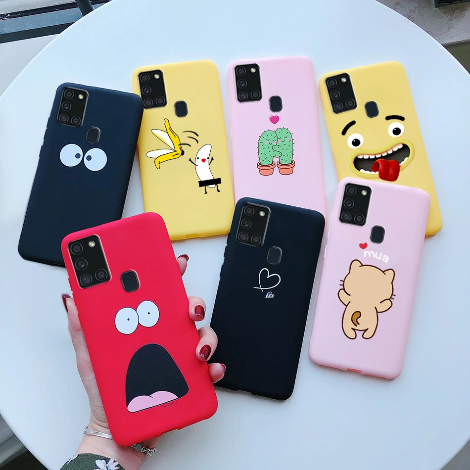 For Samsung Galaxy A21S Case Silicone Soft TPU Fundas Bumper for Samsung A21S Case A217F A 21S A21 S 6.5" phone Back Cover cases