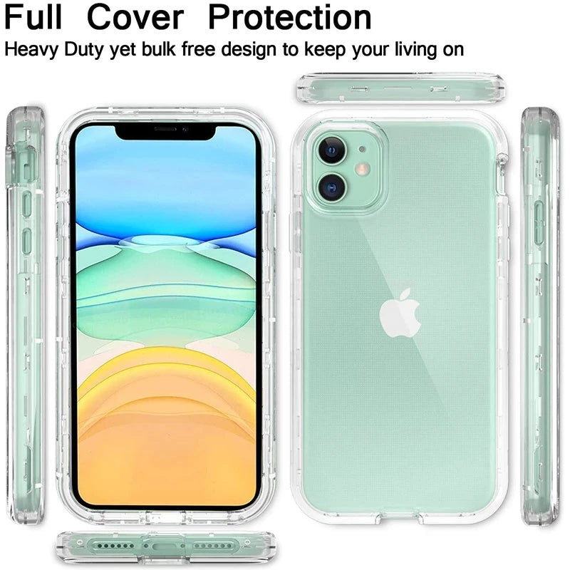 Full Body 360 Front Back Phone Case For iPhone 17 16 16E 15 12 11 13 14 17 Pro Max Air MINI XS X XR XSMAX SE 8 7 6 Plus Cover