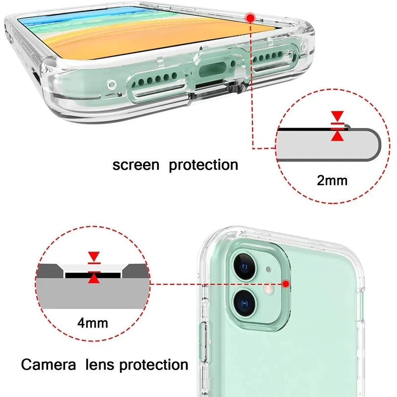 Full Body 360 Front Back Phone Case For iPhone 17 16 16E 15 12 11 13 14 17 Pro Max Air MINI XS X XR XSMAX SE 8 7 6 Plus Cover