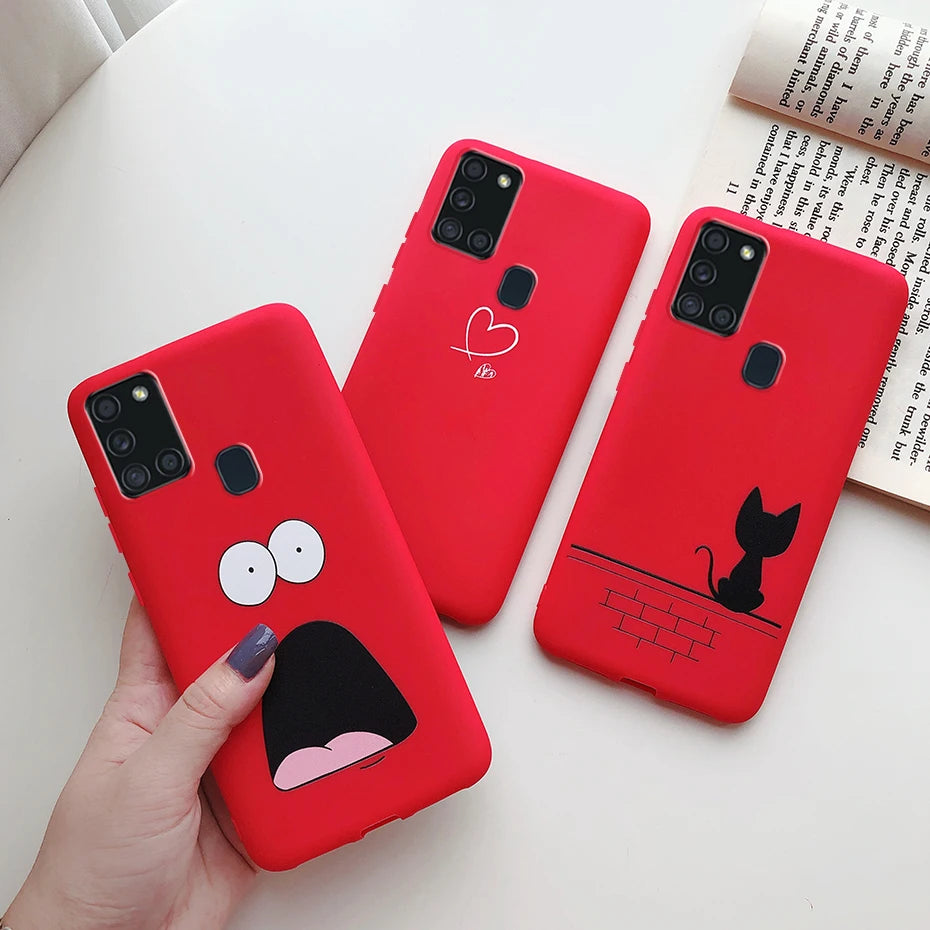 For Samsung Galaxy A21S Case Silicone Soft TPU Fundas Bumper for Samsung A21S Case A217F A 21S A21 S 6.5" phone Back Cover cases