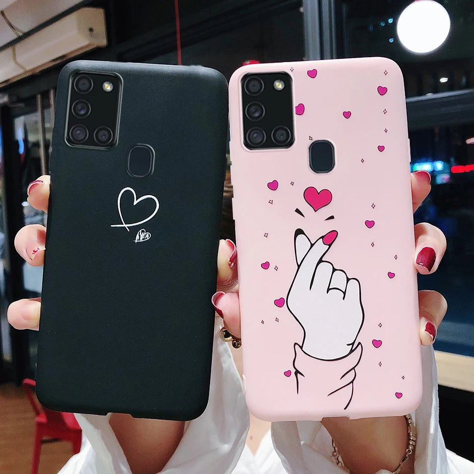 For Samsung Galaxy A21S Case Silicone Soft TPU Fundas Bumper for Samsung A21S Case A217F A 21S A21 S 6.5" phone Back Cover cases