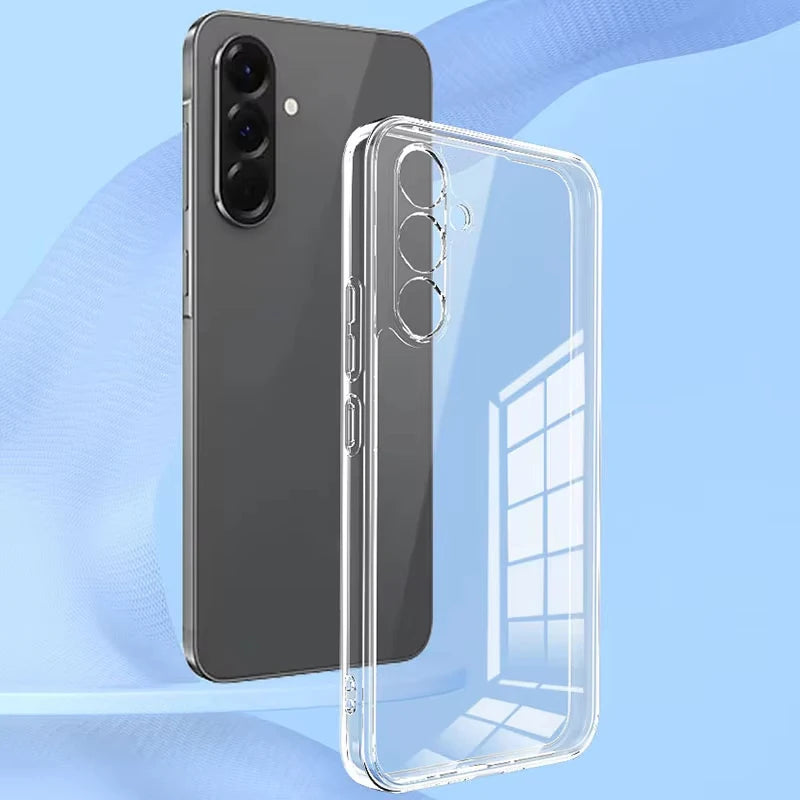 Crystal Clear Transparent TPU Phone Case For Samsung S26 S25 S24 S23 S22 S21 S20 Ultra Plus FE Silicone Soft Cases Accessories