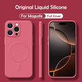 Magnetic Wireless Charge Liquid Silicone Case For iPhone 16 17 Air 15 14 13 12 11 Pro Max Plus Mini For Magsafe Soft Cover funda