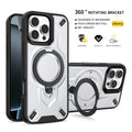 360 Rotating Bracket Shockproof Case for iPhone 17 16 15 14 13 11 12 Pro Max Metal Bracket For Magsafe Magnetic Protection Cover