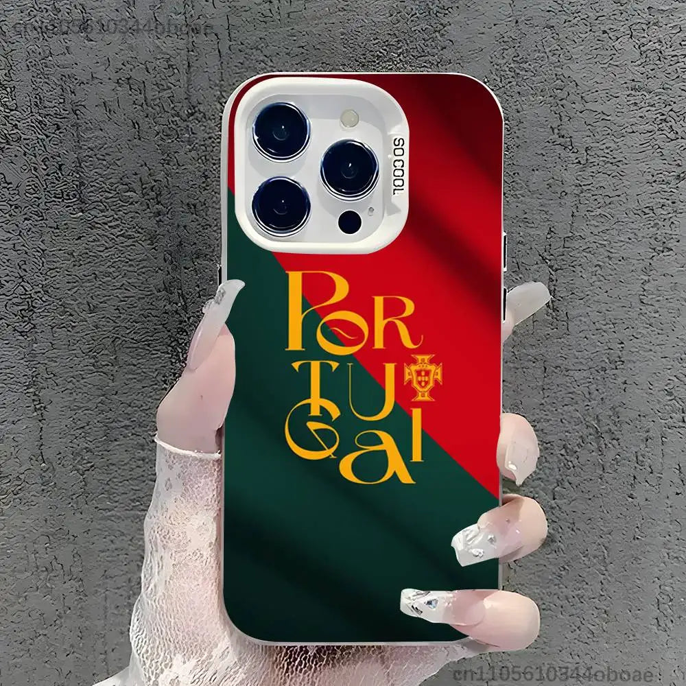 2026 WC POR P-Portugal Phone Case For iPhone 17,16,15,14,13,12,11,Pro,Max,Plus Shockproof Cover
