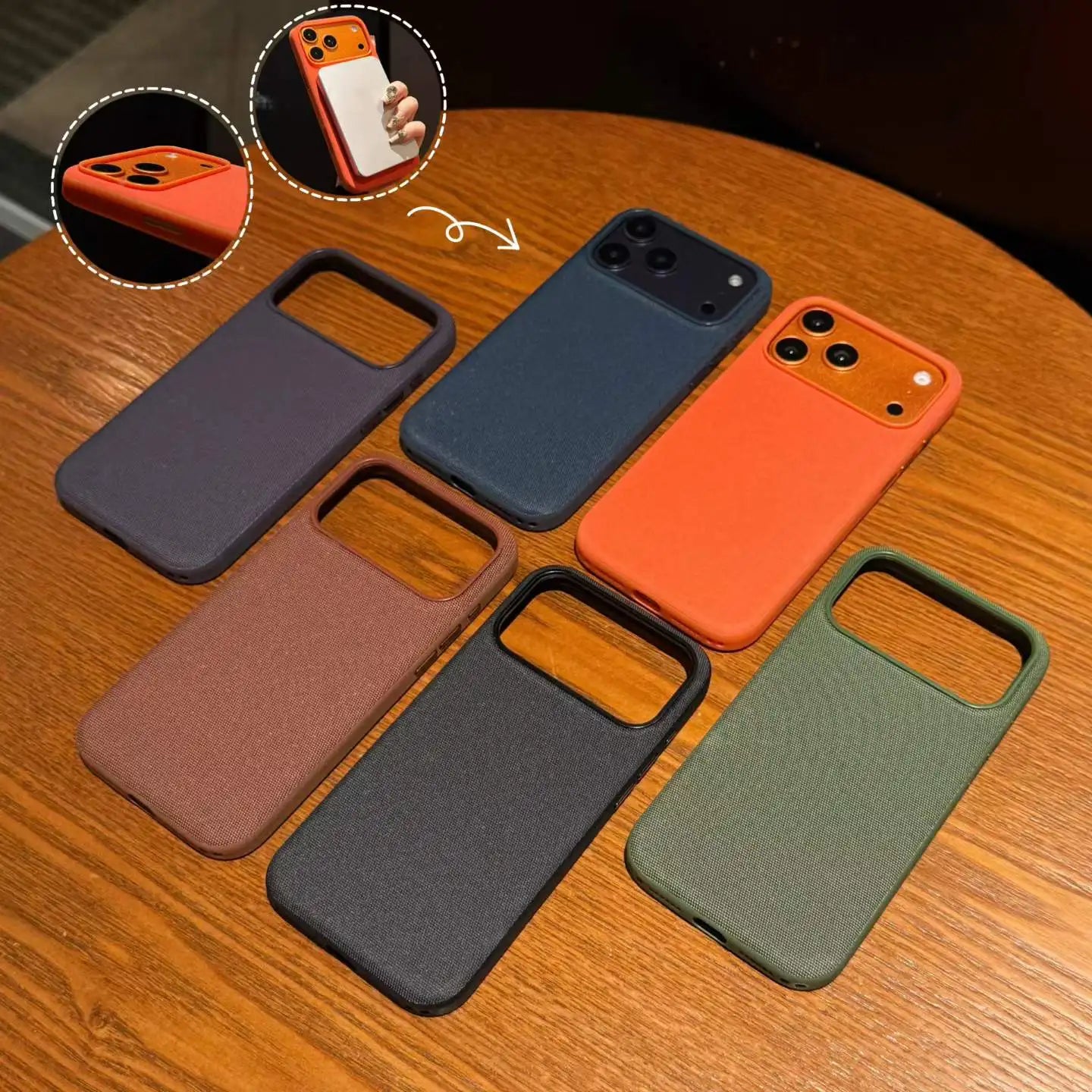 New technology fabric magnetic phone case is suitable forIPhone 17 16 15 14 13 12 Pro Max Woven Magnetic Protective Case，High-en