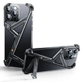 Eary Frameless Phone Case for iPhone 16 15/14 Pro Max Racetrack Shaped Cool Design Aluminum Matal Bumper Shockproof Phone Cover