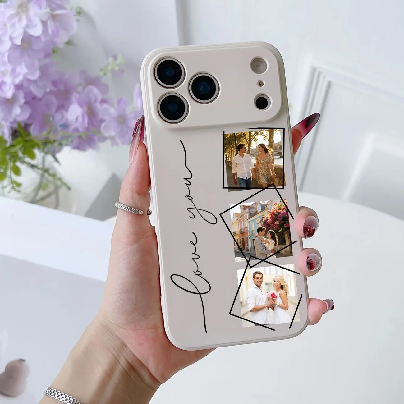 For iPhone 17 16 15 14 13 12 11 Pro Xs Max Air 16e 17e 7 8 Plus Mini XR Personalized Custom Photo DIY Matte Silicone Phone Case