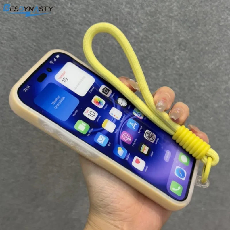 Luxury 3 IN 1 For Magsafe Lanyard Case for iPhone 17 16 15 14 13 12 11 Pro Max Wireless Charge Magnetic Clear Matte Soft Cover