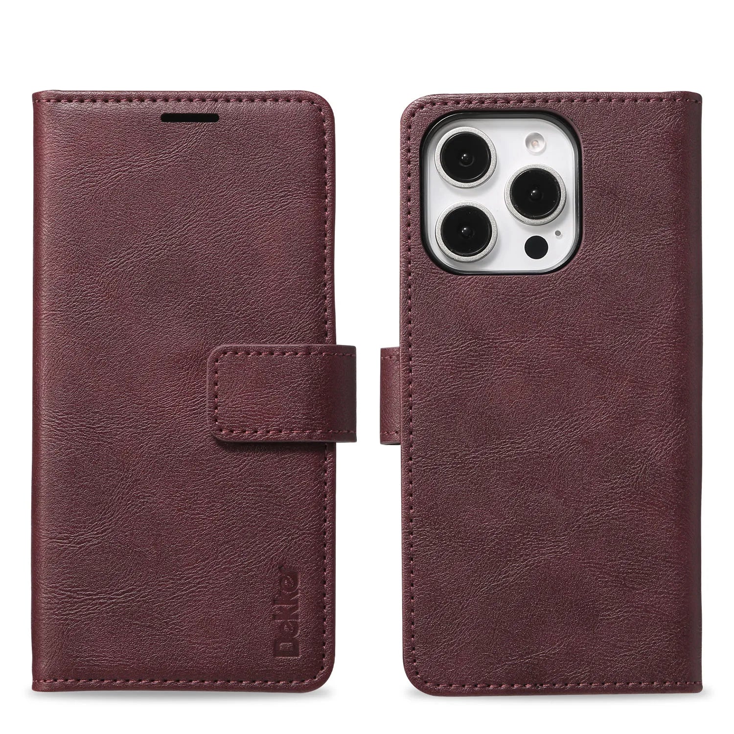 2 in 1 Detachable Card Solt Magnetic Wallet Leather Case For iPhone 16 Pro Max 15 Plus 14 13 12 Flip Bag Business For Magsafe