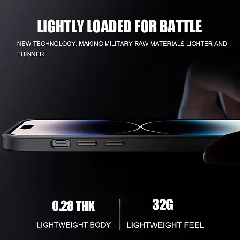Original Case For iPhone 17 Air 14 15 16 13 11 12 Pro Max Plus For Magsafe Magnetic Wireless Charge Lens Protector Matte Cover