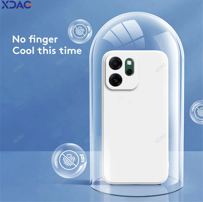 Simple Original Back Cover for OPPO Reno14 F Reno 14F 14FS 14 FS 5G Candy Color Square Liquid Silicone Shell Phone Case Carcasas