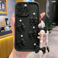S 23 24 22 21 20 Cute 3D Bowknot Pearl Matte Case For Samsung Galaxy S24 S23 S22 S21 S20 FE Plus Ultra 5g Women Silicone Cover
