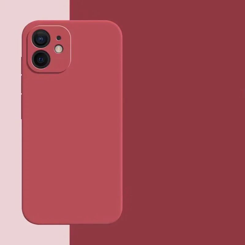 Candy Color Silicone Soft Case For iphone 11 12 13 mini 14 15 16 Plus 16e 17 Air Pro Max Shockproof Camera Protective Cover Case