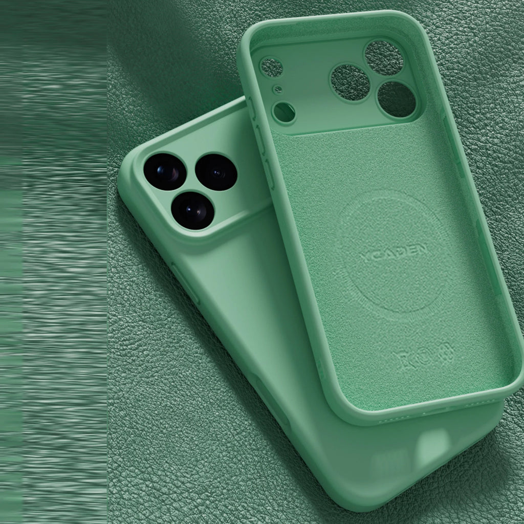Wireless Charging Magnetic Soft Liquid Silicone Case For iPhone 17 Pro Max 16e 16 15 14 13, Slim Fleece Camera Protection Cover