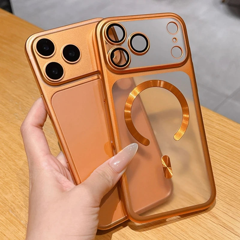 Luxury Matte For Magsafe Transparent Phone Case For iPhone 17 Pro Max Air 11 12 13 14 15 16 Plus Magnetic Bumper Hard PC Cover