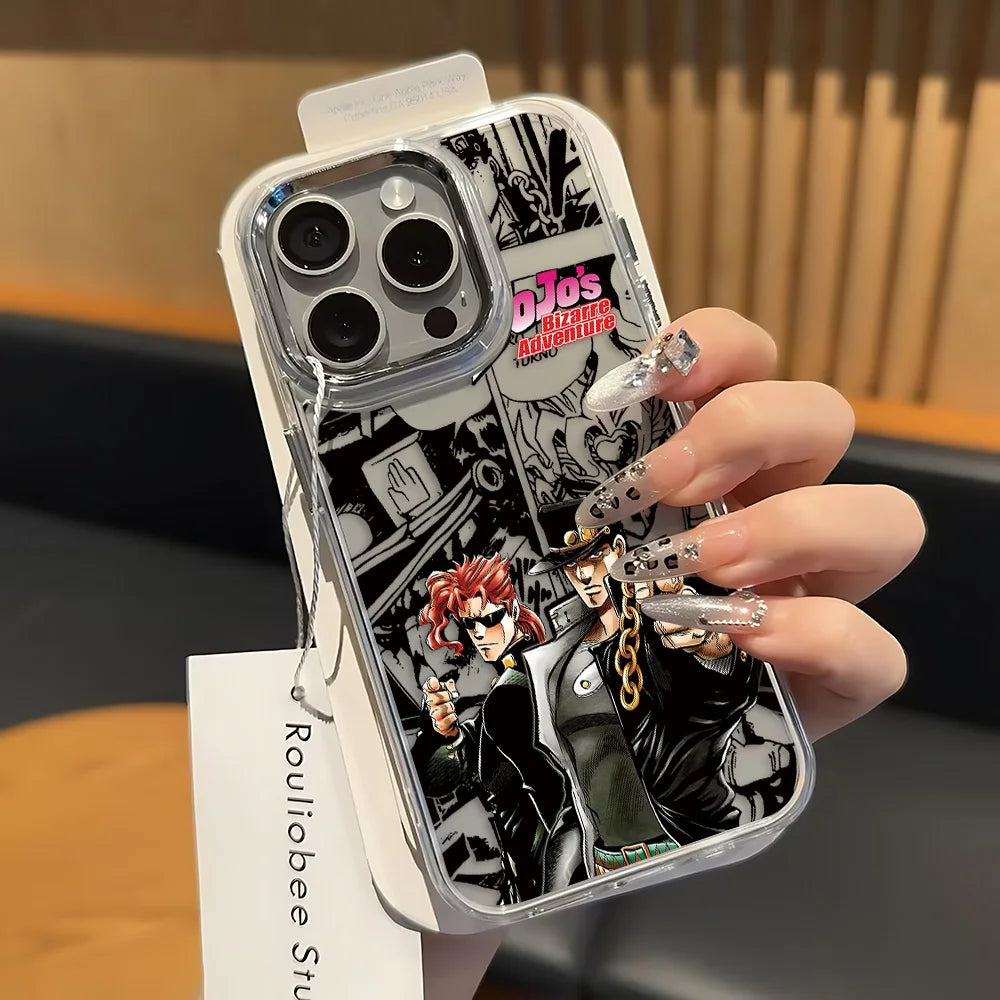 Anime Jojos Bizarres Adventures Phone Case For iPhone 17 16e 16 15 14 13 12 11 Pro Max X XR XSMAX 8 7 Air Plus Clear Soft Cover