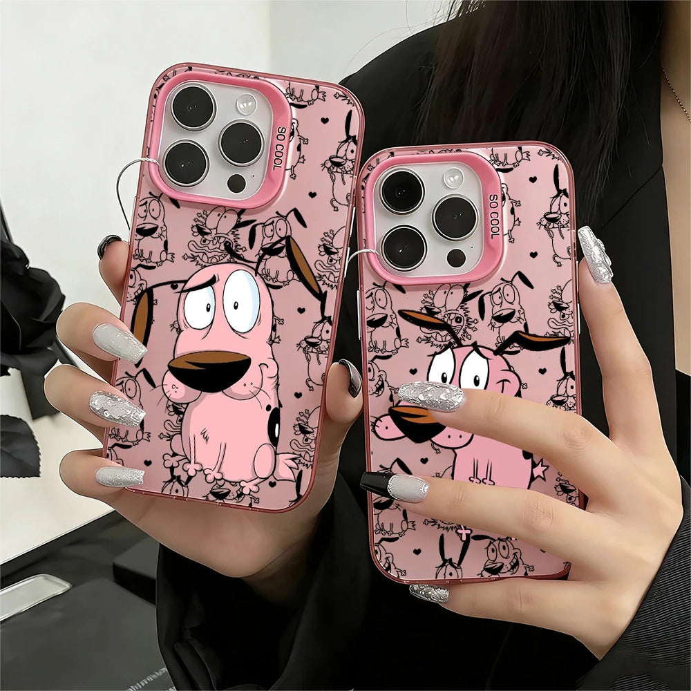 Hot COURAGEOUS Cowardlys Dog Phone Case for Samsung Galaxy S26 S25 S24 S23 S22 S21 Ultra Edge Plus 4G 5G Anti Fall Matte Cover
