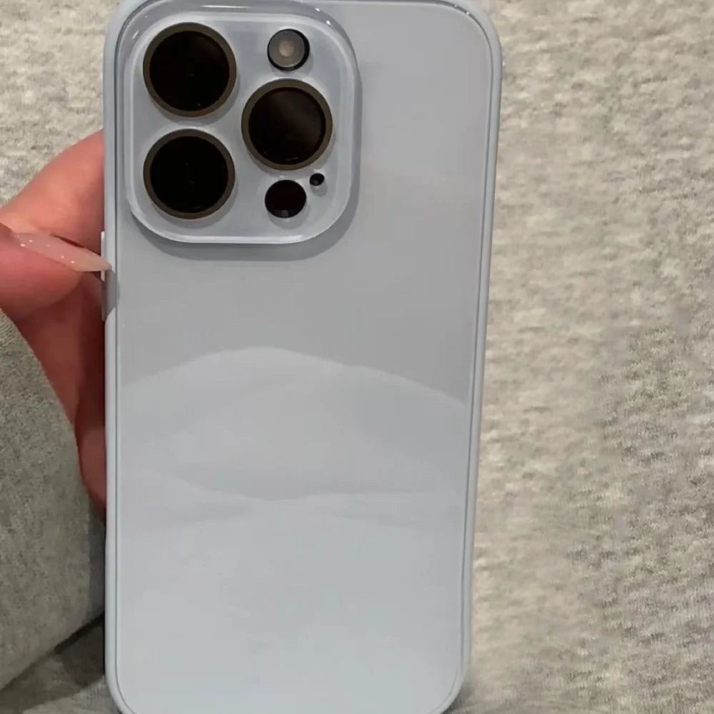[Jj 5E25] Summer small fresh glass case is suitable for iPhone16Promax Apple 15 mobile phone case