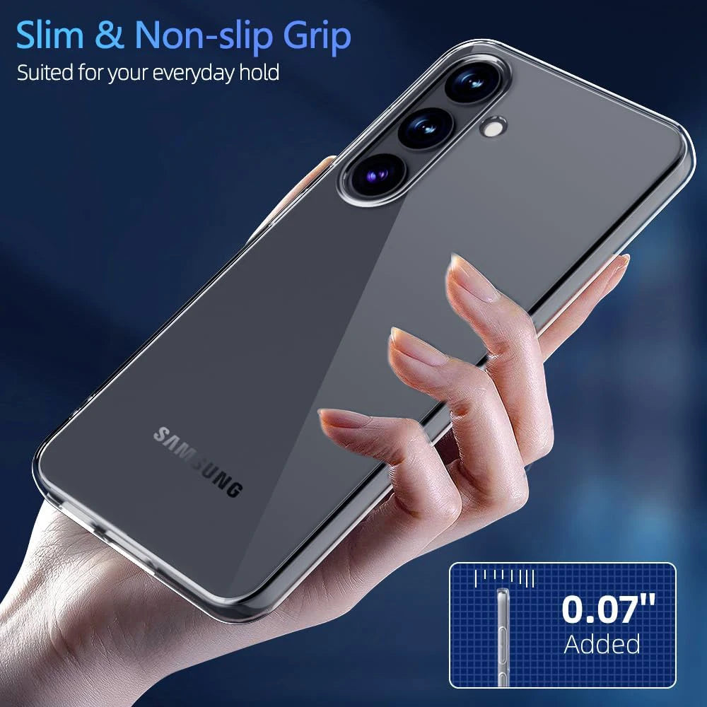 Ultra Thin Silicone Soft Case For Samsung Galaxy S24 S23 FE S22 Ultra Clear Back Cover Case For Samsung S24+ S 23 22 24 Plus TPU