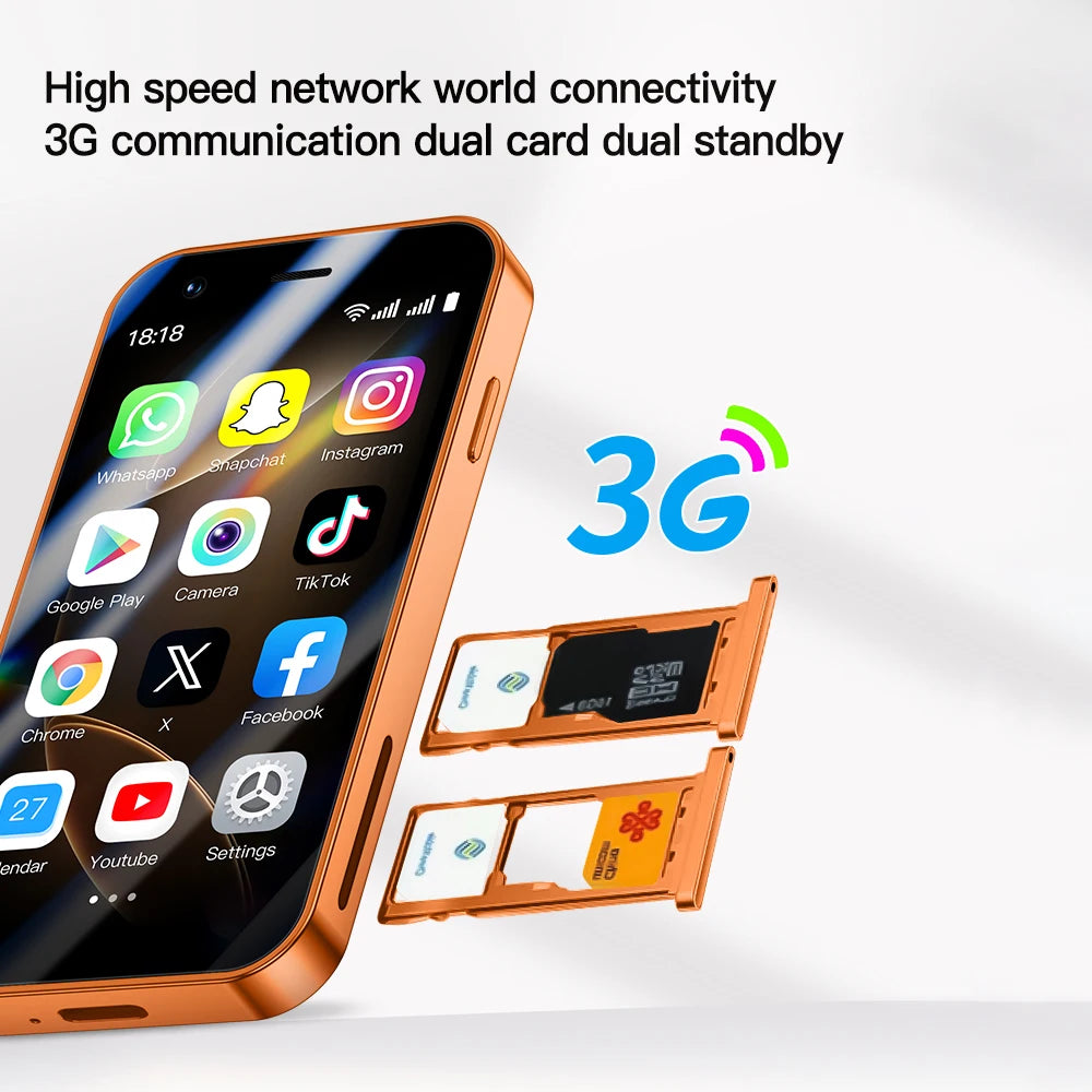 SOYES A17 Mini Android8.1 Smart Phone 3.0 Inches 2GB RAM 16GB ROM Dual SIM Standby Play Store 3G Little Phone