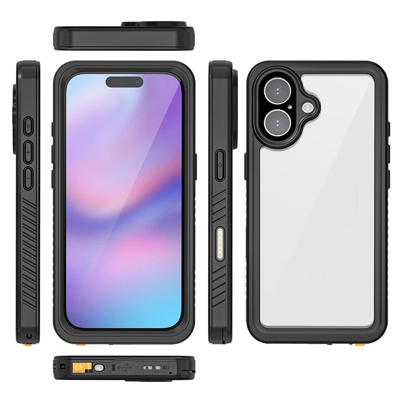Shellbox Upgraded Waterproof Phone Case for iPhone 17 Pro Max/17 AIR/16/15/14/13360 Full Coverage IP68 Certification