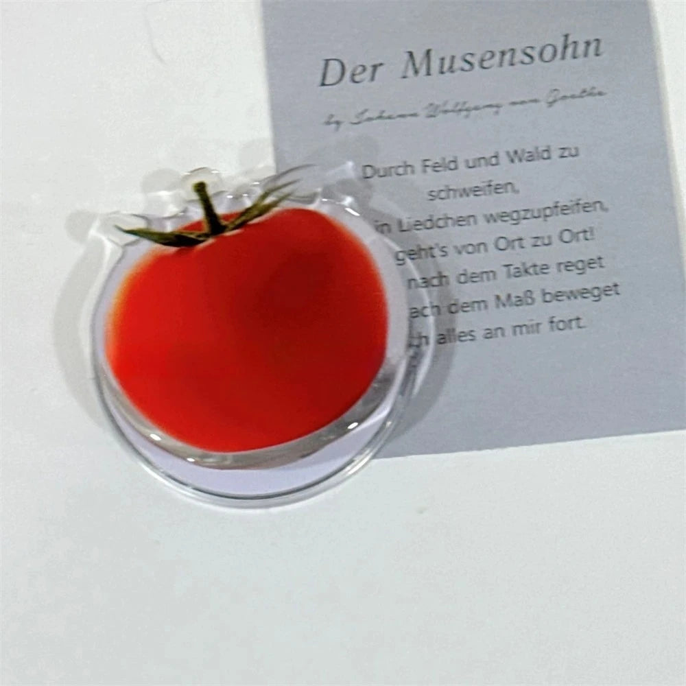 Ins Korea Cute 3D Mini Tomato Magsafe Magnetic Phone Stand Grip Tok Griptok Korea Folding Ring for IPhone Samsung Stand