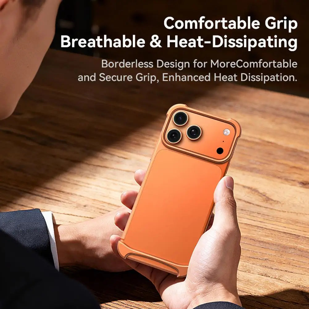 Luxury Aviation Aluminum Metal Case for iPhone 17 pro & pro Max Frameless Minimalist Borderless Bumper Cover
