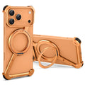 Oatsbasf Frameless Metal Phone Case for iPhone 17 Air/17 Pro/Pro Max with Kickstand 360° Rotatable Magsafe Protective Shockproof
