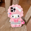 Cute 3D Cartoon Piano Sheep Phone Case For iPhone 17 16 15 14 13 12 Pro Max Plus Handbag Piano INS Soft Silicone Back Cover