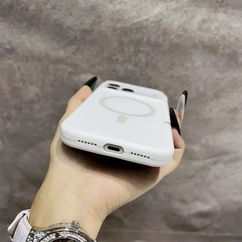 Luxury Official Original Silicone For Magsafe Magnetic Phone Case For iPhone 17 16 15 14 13 Pro Max Liquid Shockproof Soft Cover