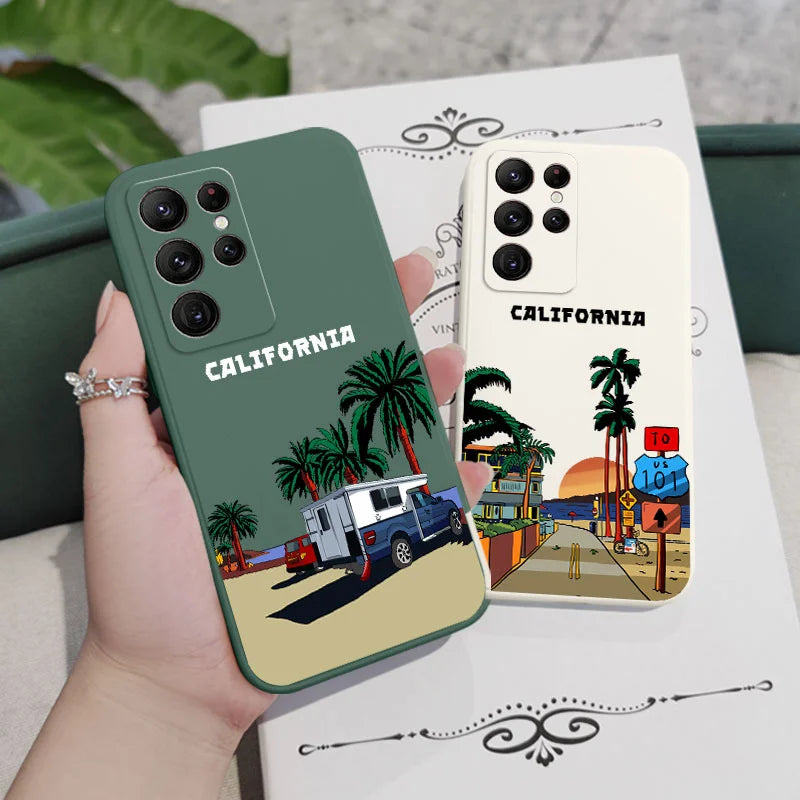Travel Road Phone Case For Samsung Galaxy S26 Plus Ultra Silicone Cover