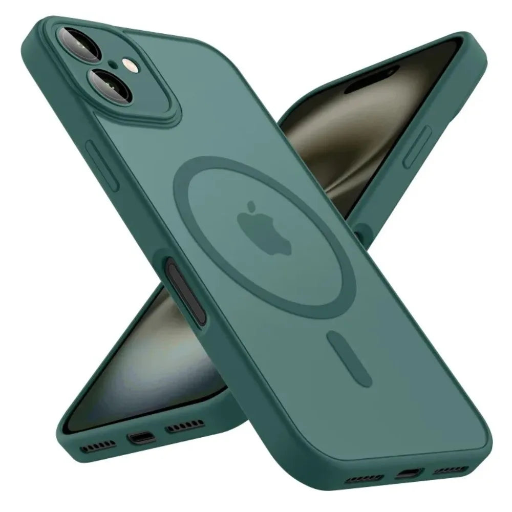 For Magsafe Matte Transparent Magnetic Phone Case For iPhone 17 16 15 14 13 12 11 Pro Max Plus 17 Air  Luxury Frosted Cover