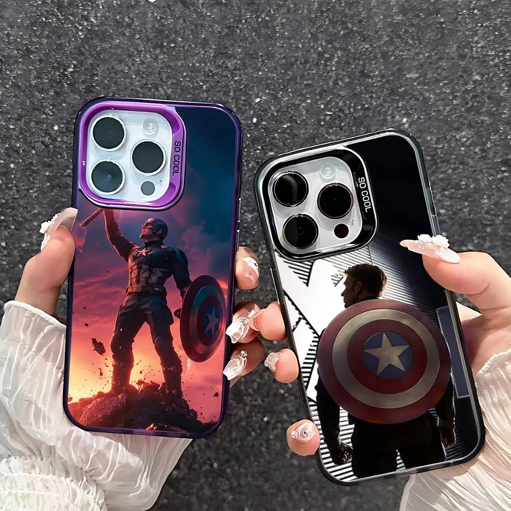Cool-C-Captain-A-America-s Phone Case For IPhone 17 16 15 11 12 13 14 Pro Max 16 Plus 12 Mini 7 8 XR XS 15Pro MAX Cove