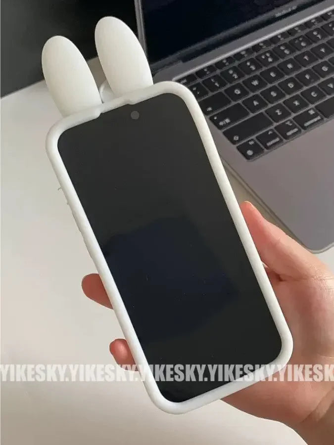 Kawaii Miffy Iphone 11/12/13/14/15/16ProMax Phone Case Silicone Cute Anti-drop Simple All-wrap Soft Case Christmas Toy Gift