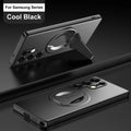 Hidden Kickstand Magnetic Shockproof Phone Case For Samsung S25 Ultra S25 Plus Edge Solid Color Matte Wireless Charging Cover
