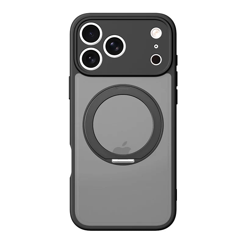 360 Rotating Magnetic Stand Case for iPhone 17 15 14 13 16 Pro Max Air for Magsafe Stress Relief Ring Holder Full Lens Cover