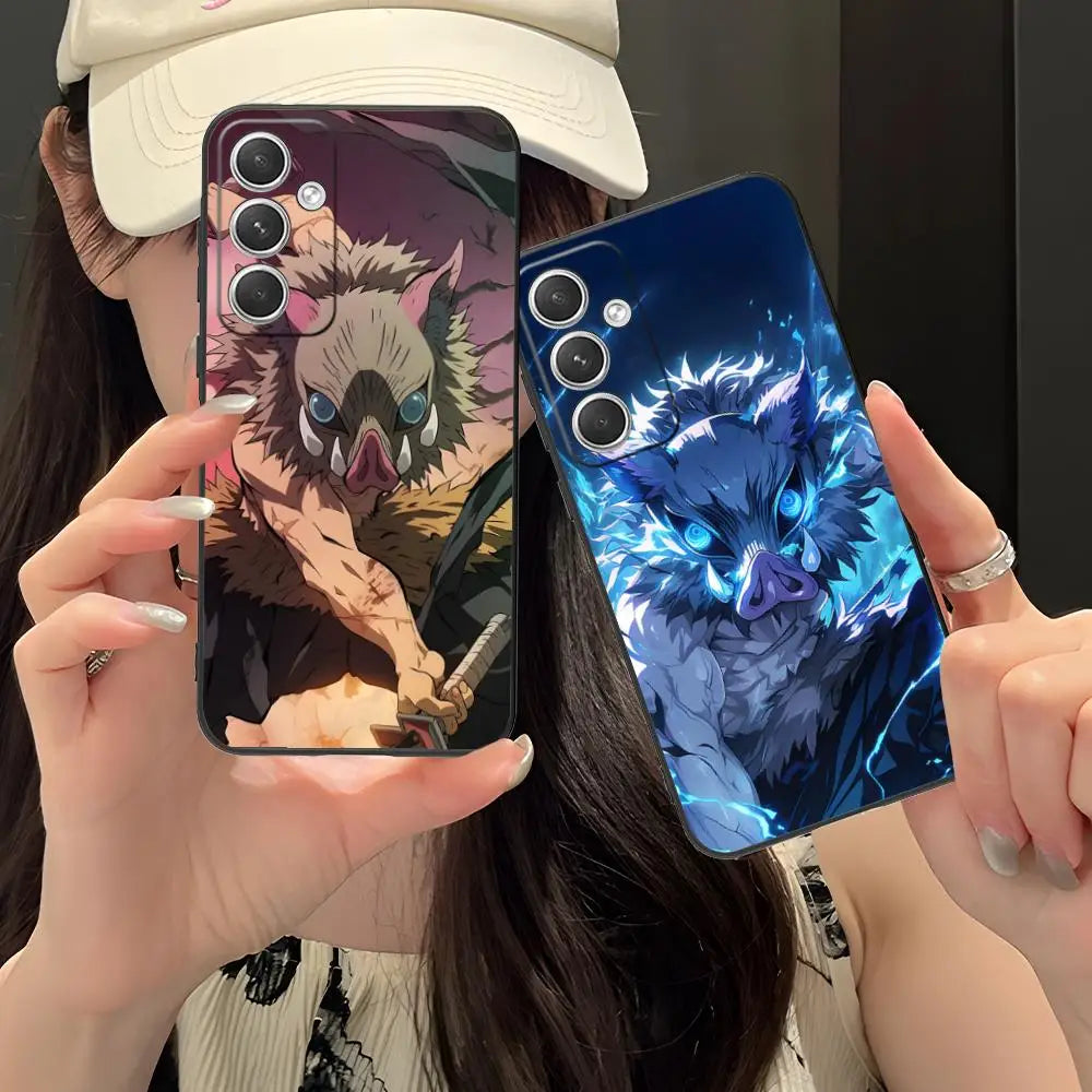 Demon Slayer Inosuke Phone Case for Samsung Galaxy S25 S24 S23 S22 S21 S20 Note20 Plus FE Ultra Colour Protective Pretty Cover