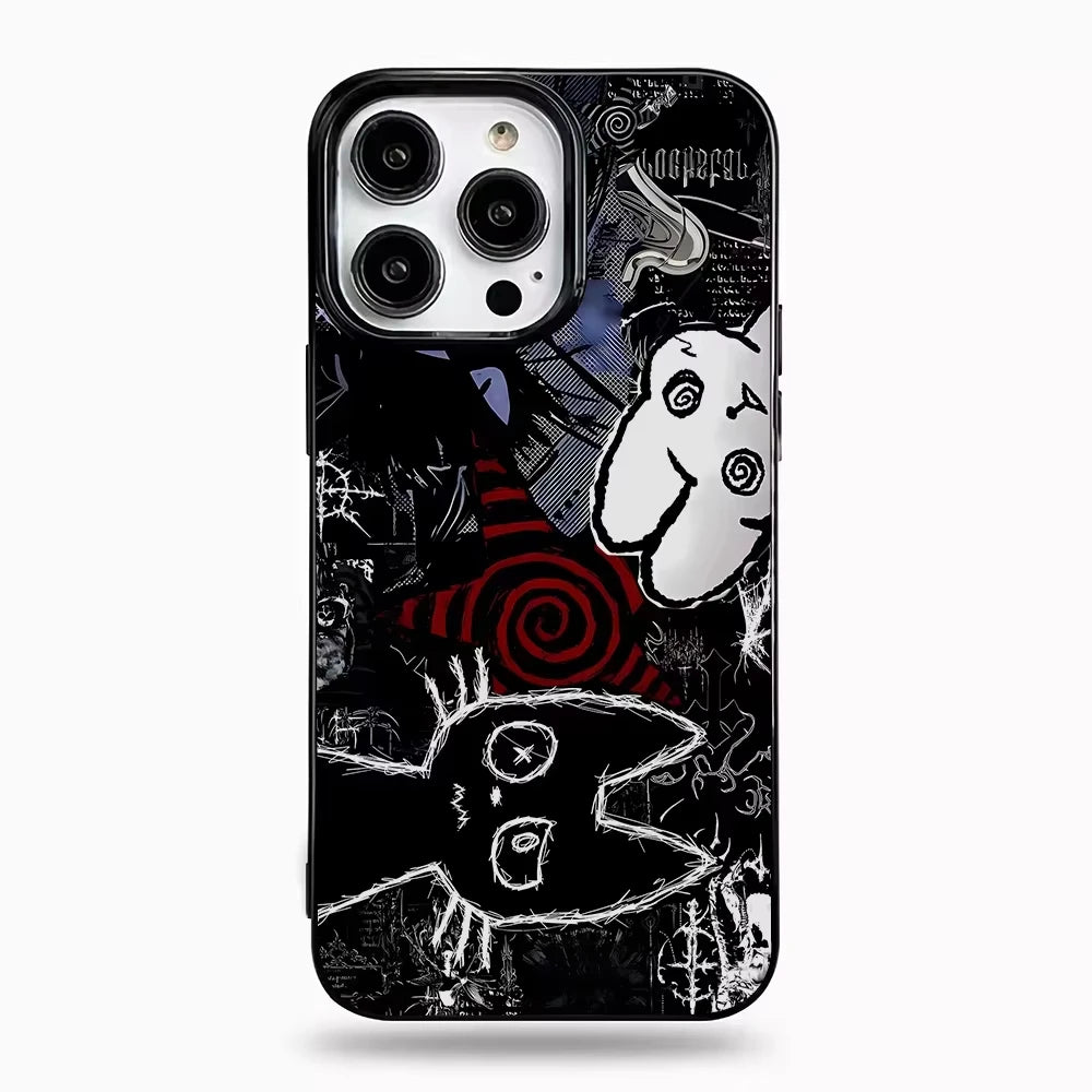 Graffiti Black Cat Pattern Phone Case For iPhone 17 Air 16 Pro Max 15 14 Plus 13 12 Mini 11 Pro Shockproof Silicone Back Cover